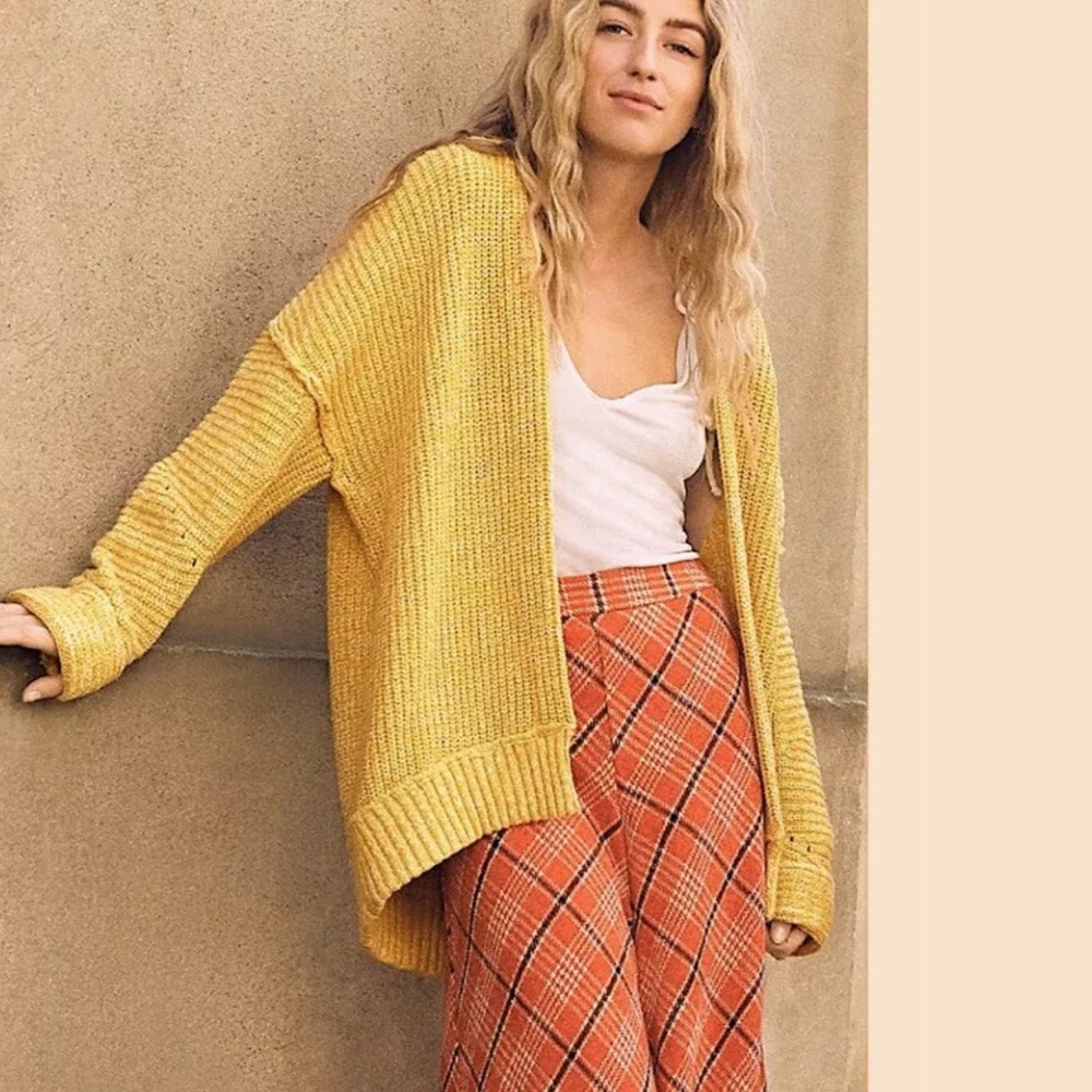 Free People High Hopes Marmalade Combo Cardigan